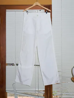 Comme des Garcons Homme Plus 1997 white poly cotton straight leg pants - mens L