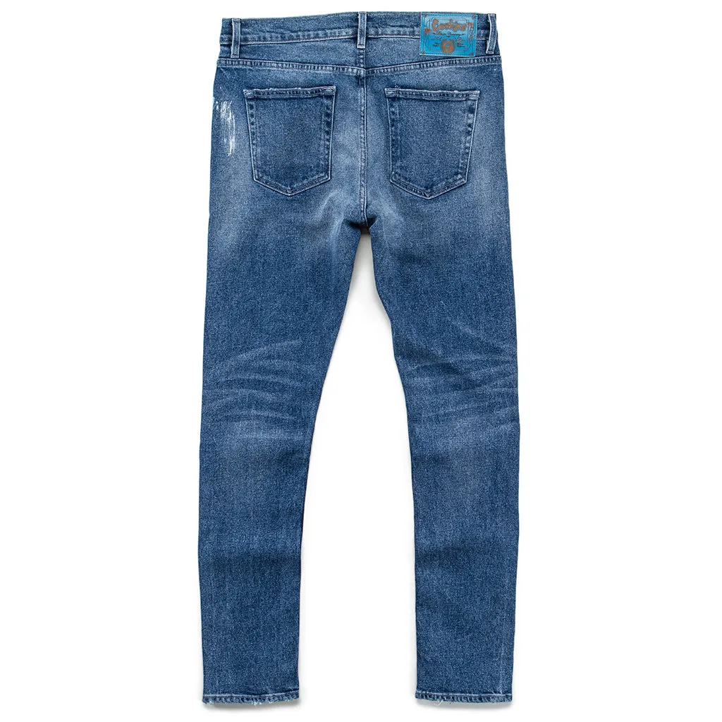 Cookies Skinny Fit 5 Pocket Lt Blue Wash Denim Jeans