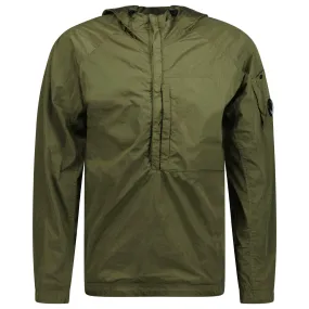 CP COMPANY Hooded Overshirt Half Zip Burnt Olive