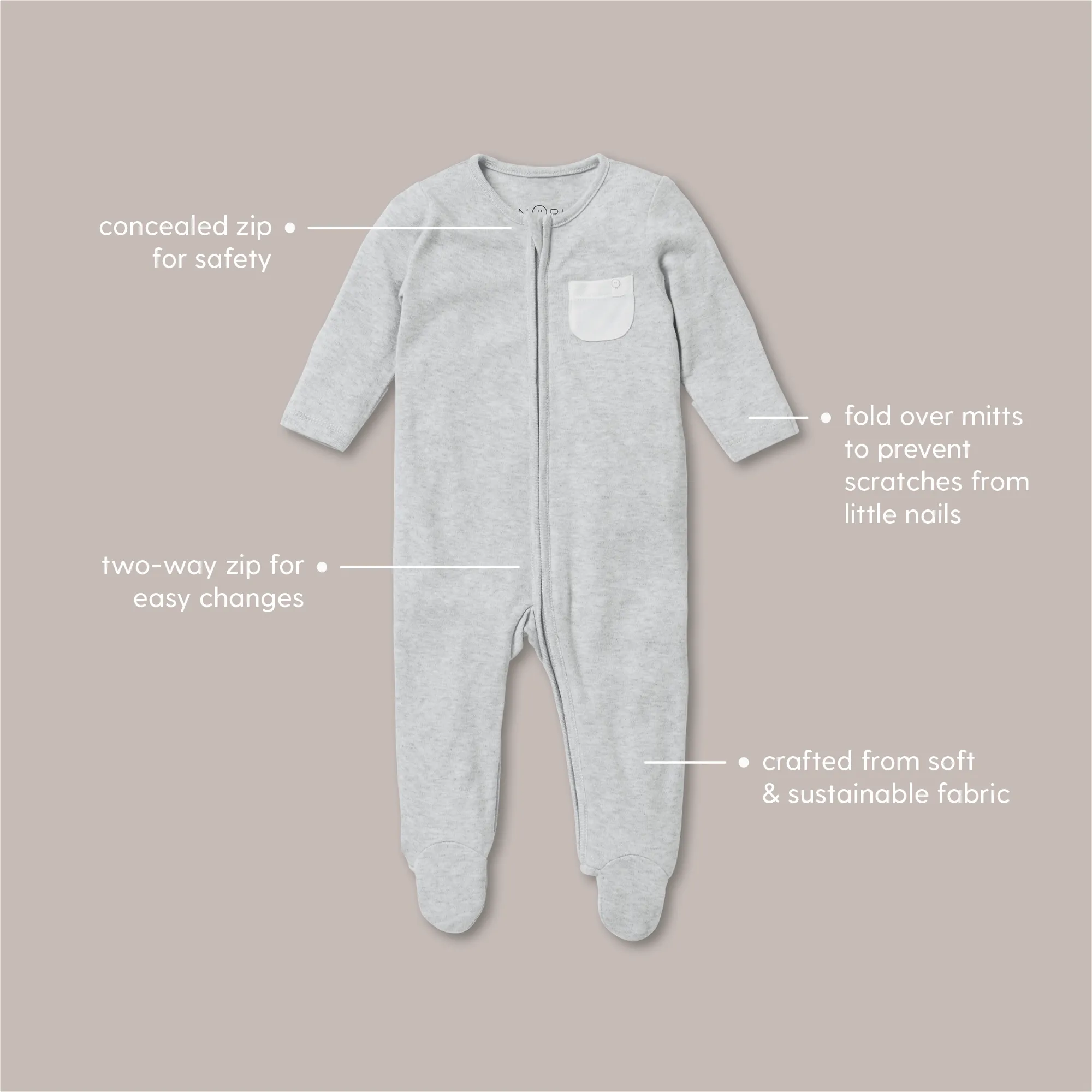 Crocodile Clever Zip Baby Pajamas 4 Pack