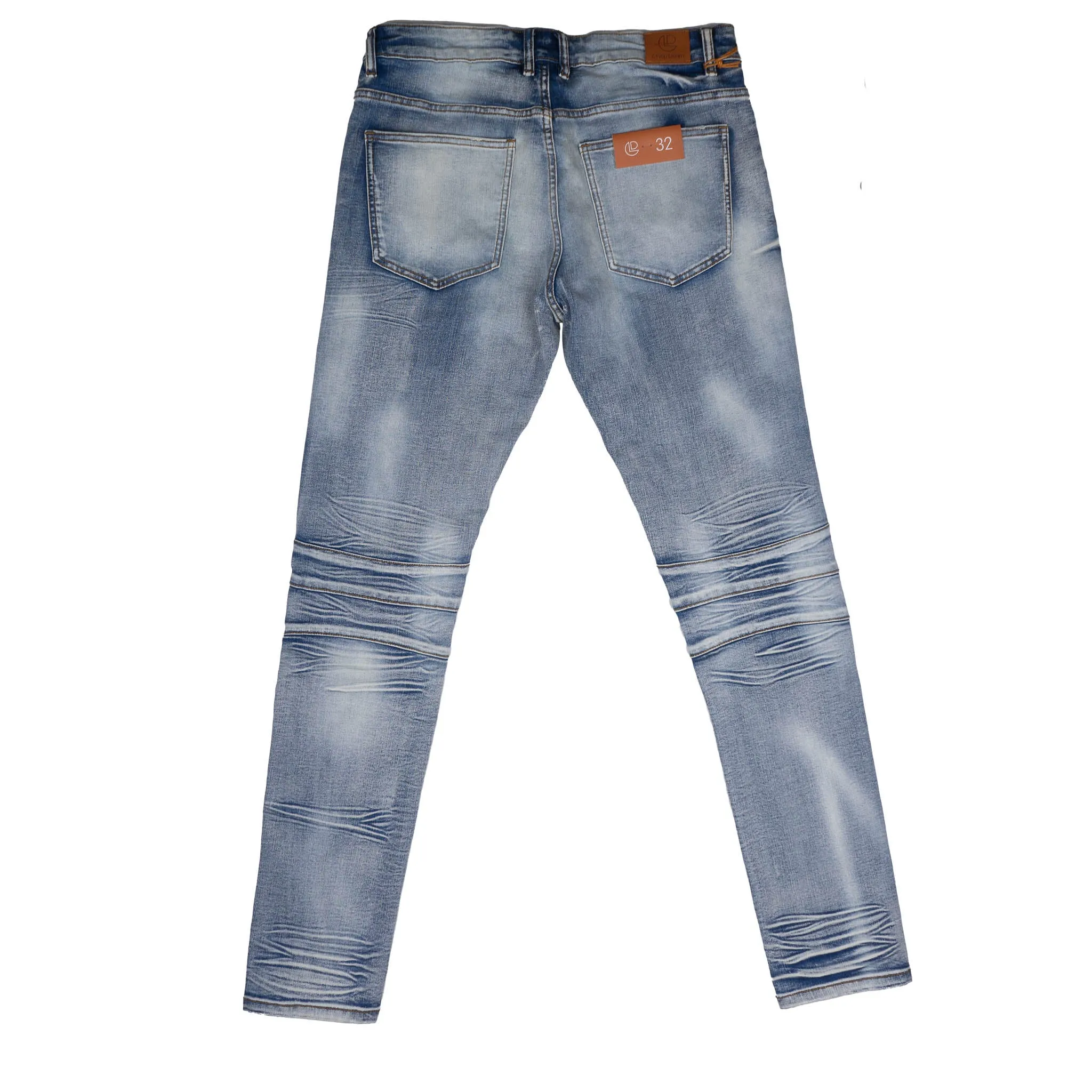 CRYSP DENIM DISTRESSED DENIM JEANS LIGHT INDIGIO - CRYSPHOL21-9