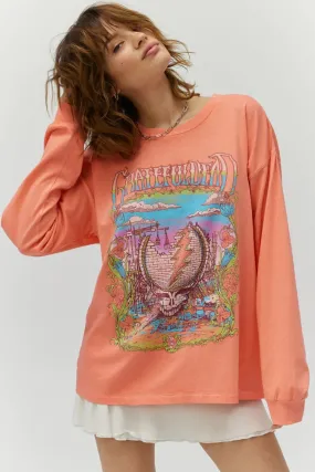 Daydreamer Grateful Dead Under Construction Long Sleeve Top - Desert Flower