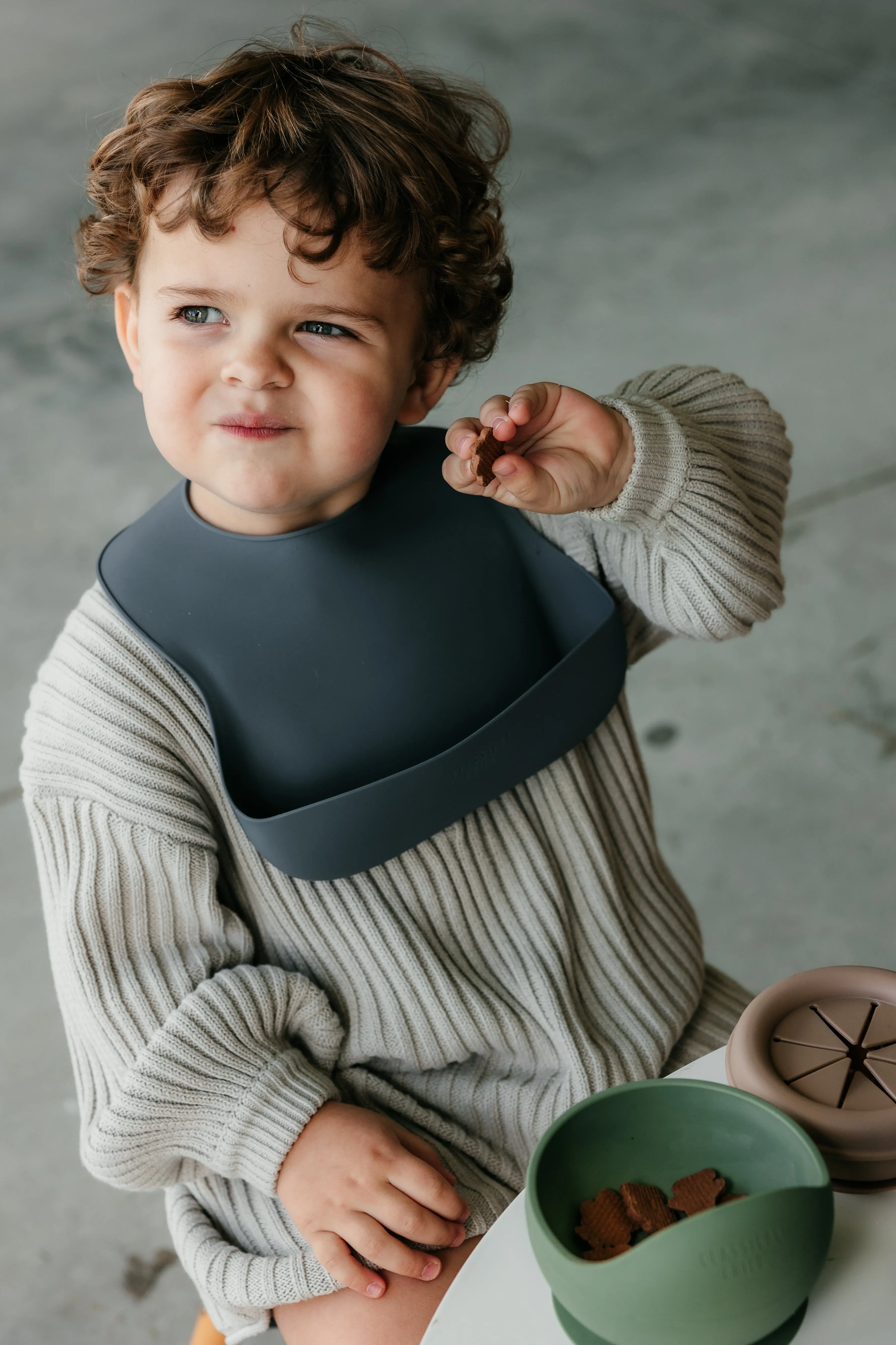 Denim Silicone Bib