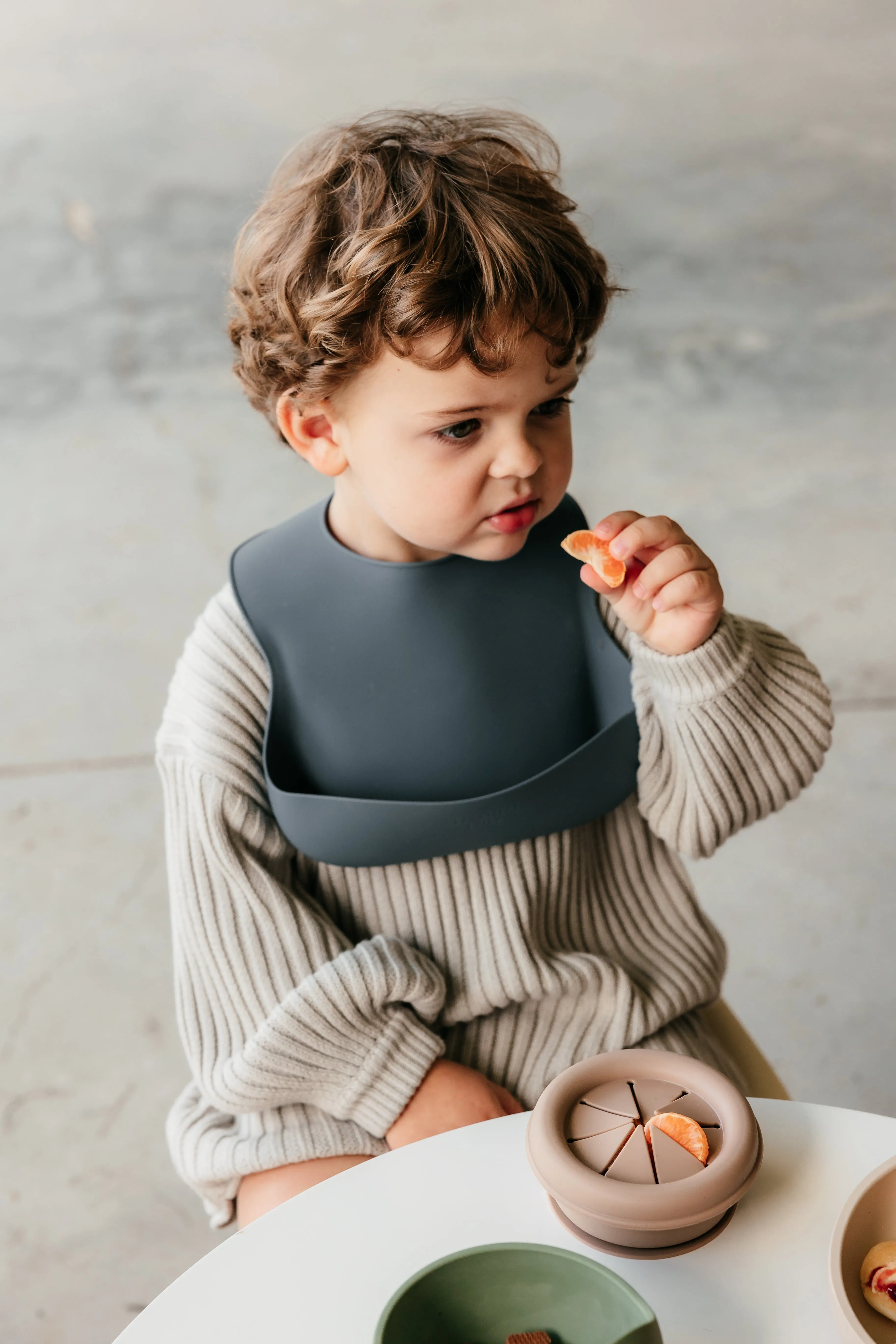 Denim Silicone Bib