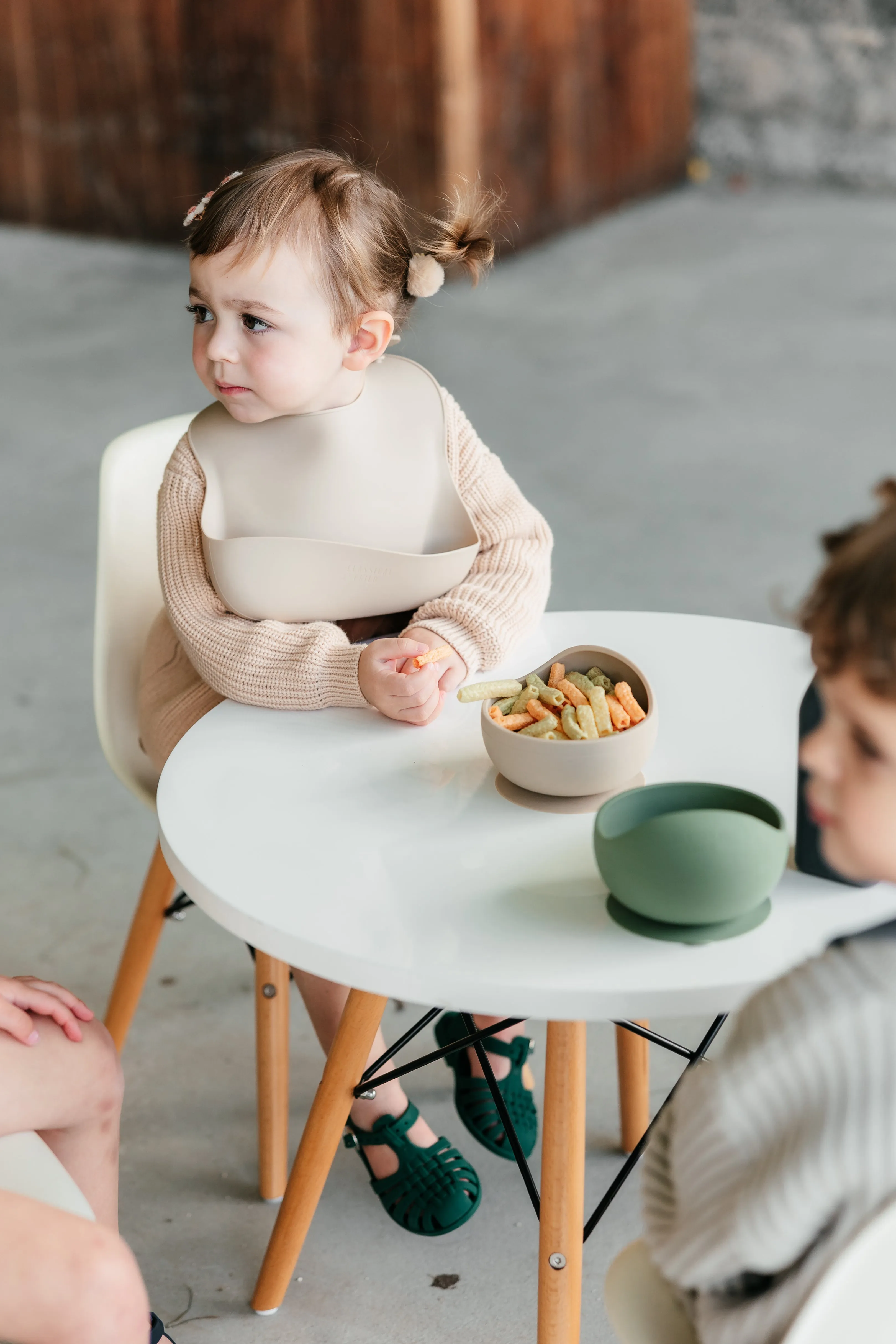 Denim Silicone Bib