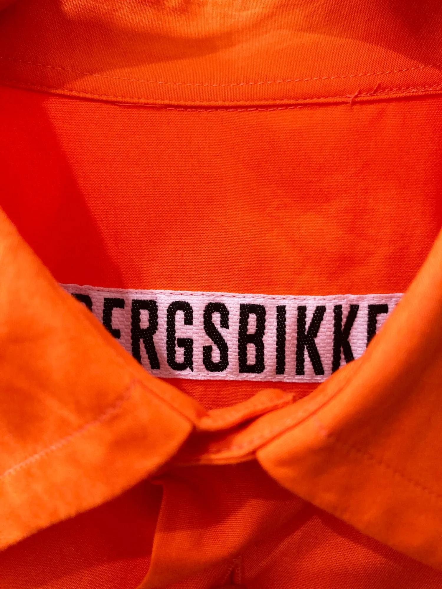 Dirk Bikkembergs 1990s 2000s orange cotton short sleeve shirt - S