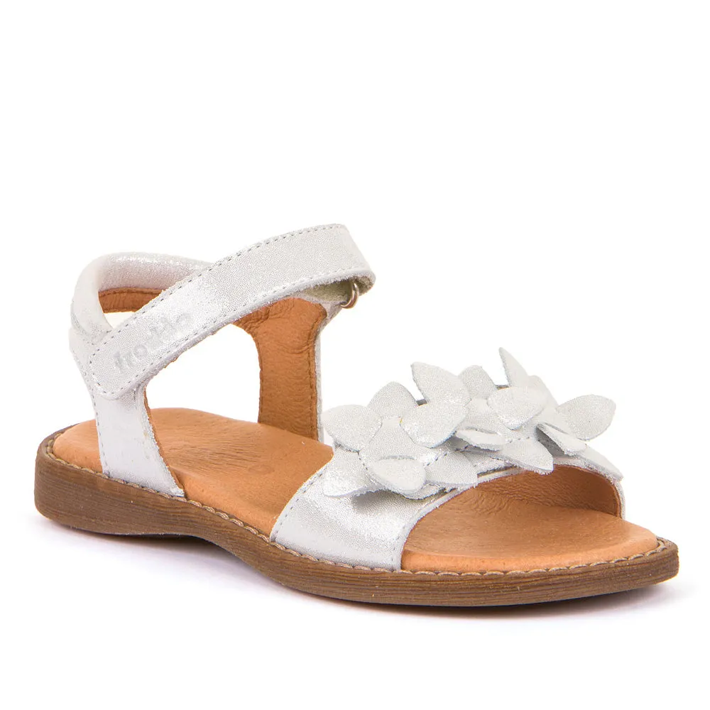 Dressy Kid's Leather Sandal - White