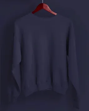 Drop Shoulder Sweatshirt: Midnight Navy