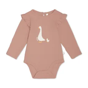 Duck Frilled Long Sleeve Bodysuit