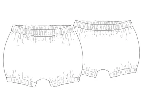 ELISA Baby diaper cover sewing pattern Paper pattern