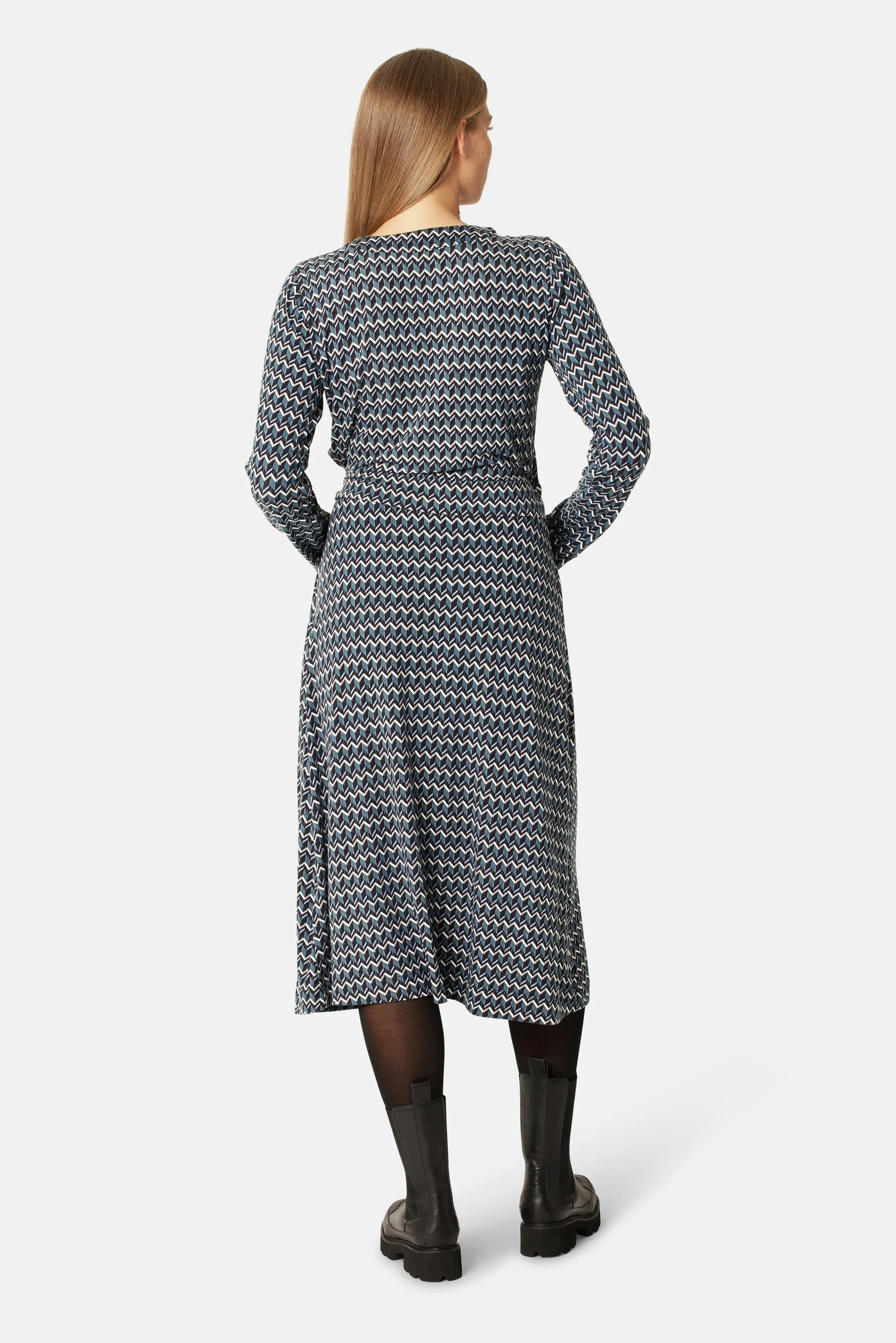 Elisa Harlekin Wrap Dress - Dark Indigo