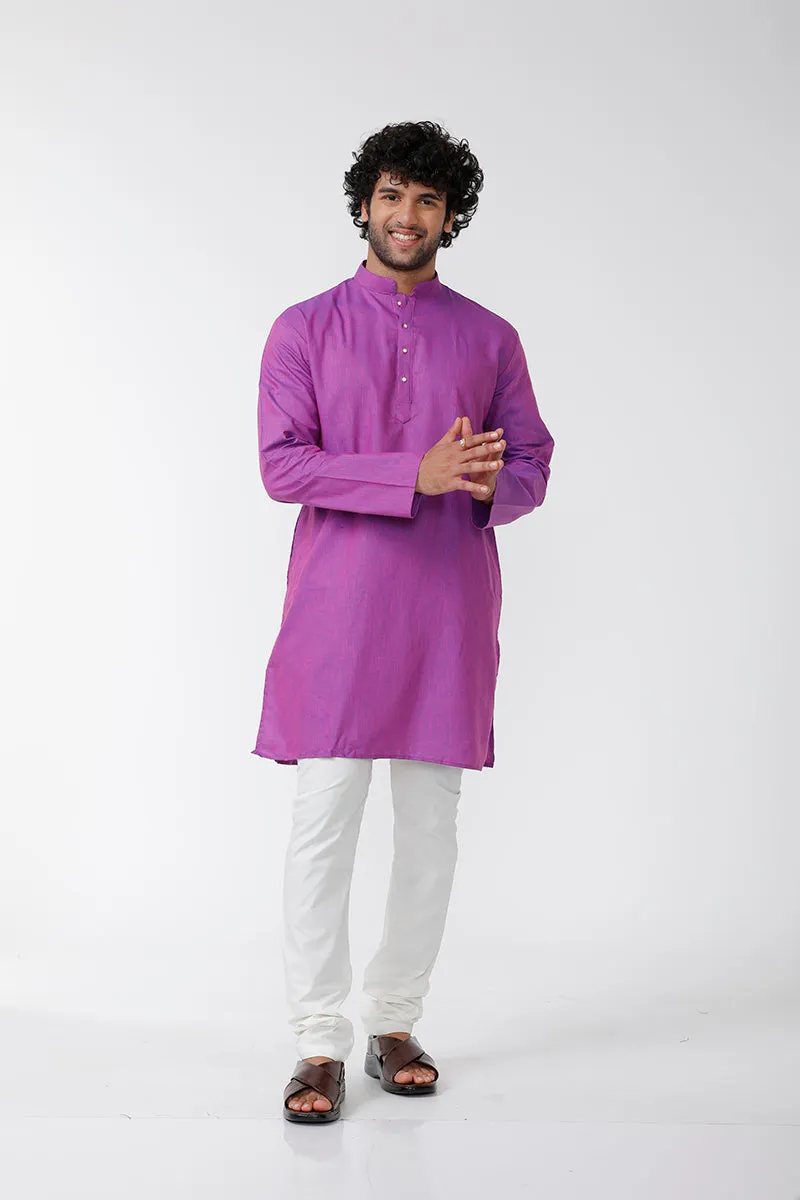 Exotic - Light Purple Long Kurta For Mens | Uathaym