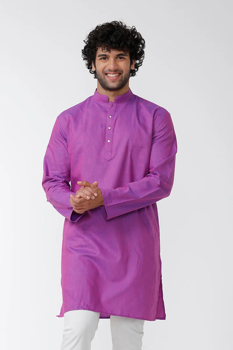 Exotic - Light Purple Long Kurta For Mens | Uathaym