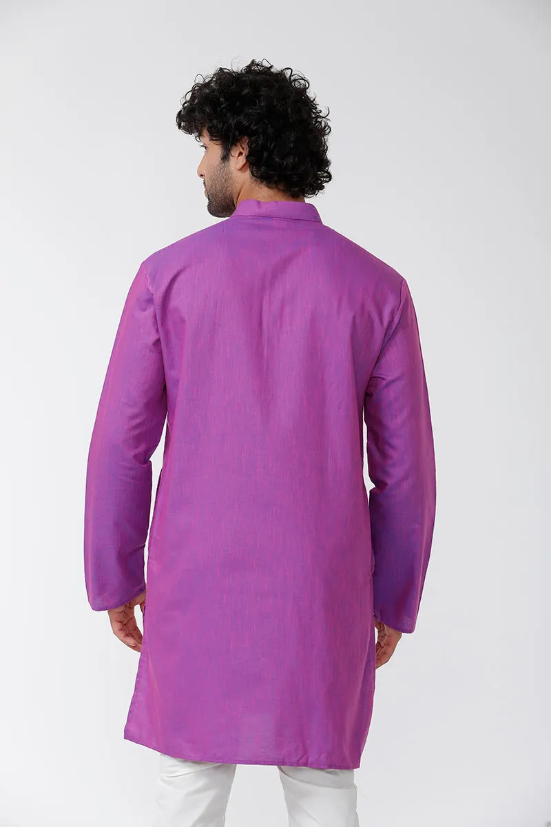 Exotic - Light Purple Long Kurta For Mens | Uathaym