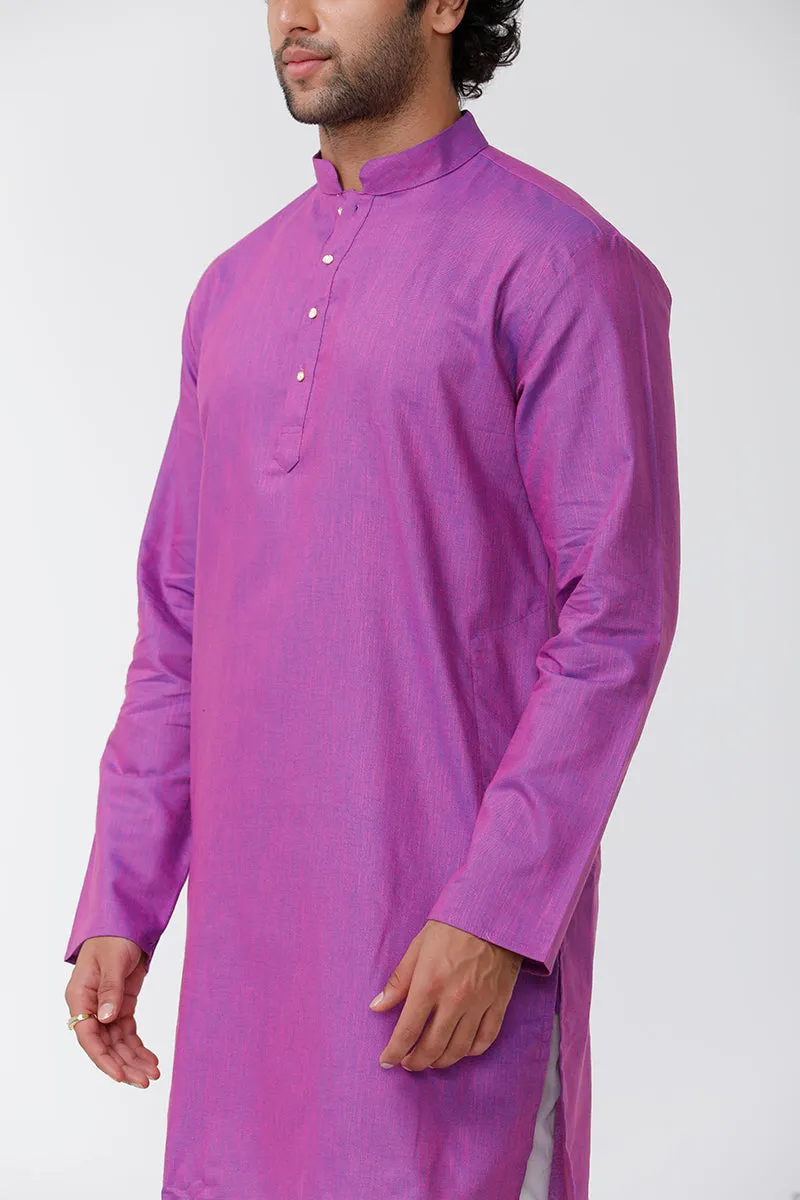 Exotic - Light Purple Long Kurta For Mens | Uathaym