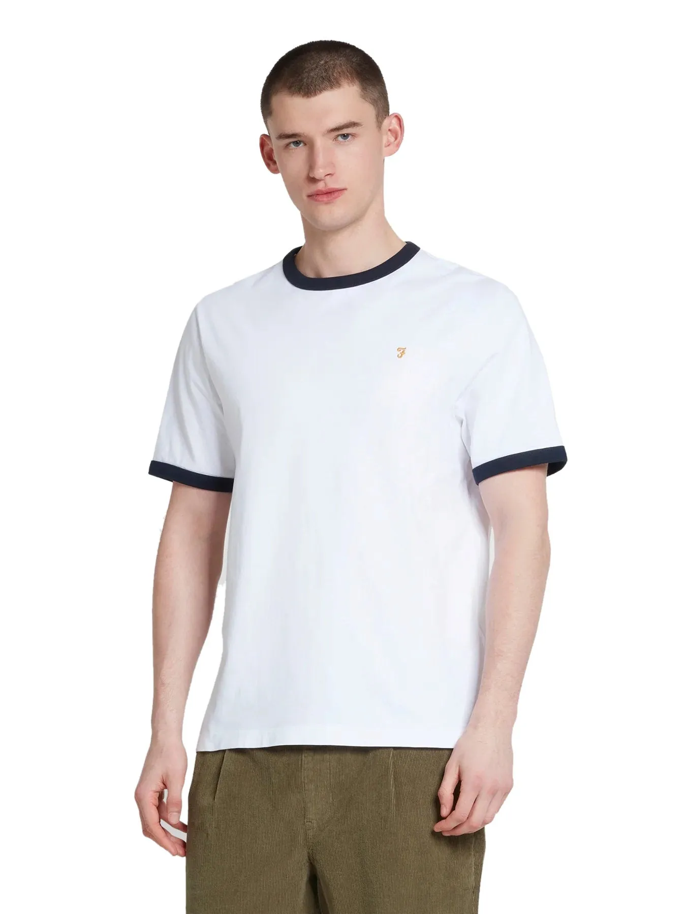 Farah Mens Ringer Short Sleeve T-Shirt