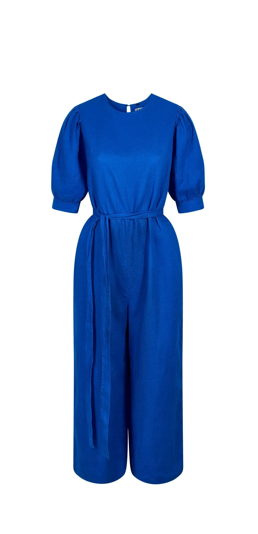 FAYE Organic Linen Jumpsuit Blue