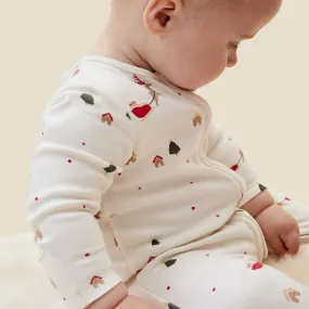 Festive Print Clever Zip Baby Pajamas