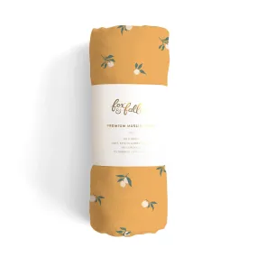 Fox & Fallow Tiny Lemons Organic Muslin Swaddle