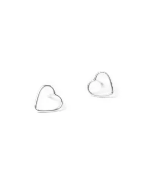 Francesca Sterling Silver Heart Earrings