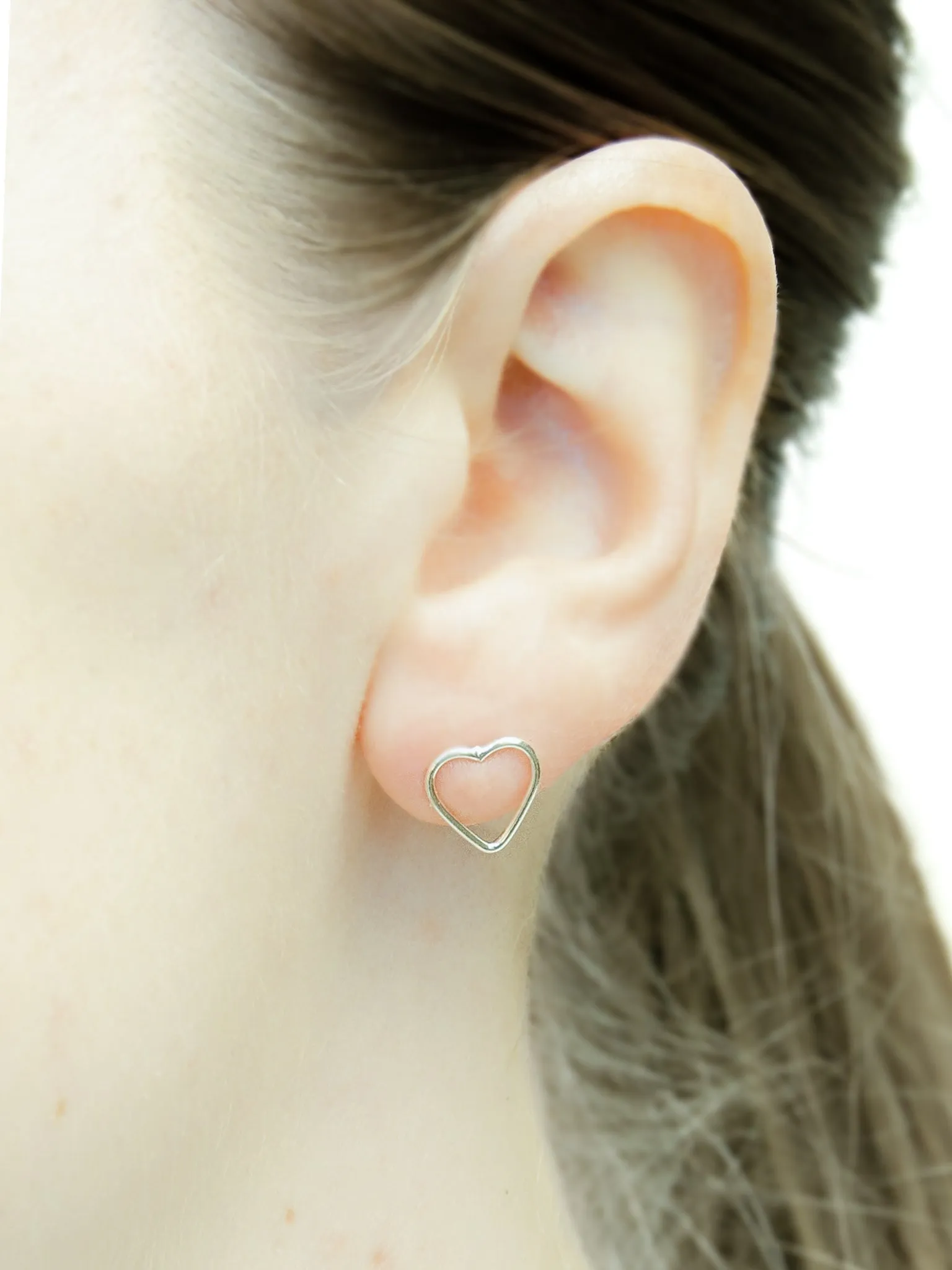 Francesca Sterling Silver Heart Earrings