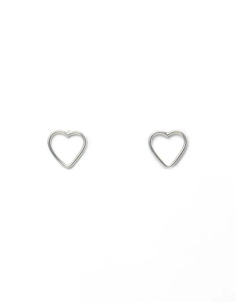 Francesca Sterling Silver Heart Earrings