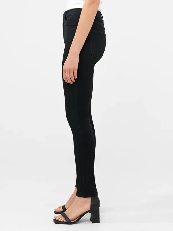 French Connection Soft Stretch Denim High Rise Skinny Jeans-Black-74QZP