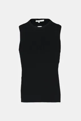 Giselle Openback Stretch Tank in Black