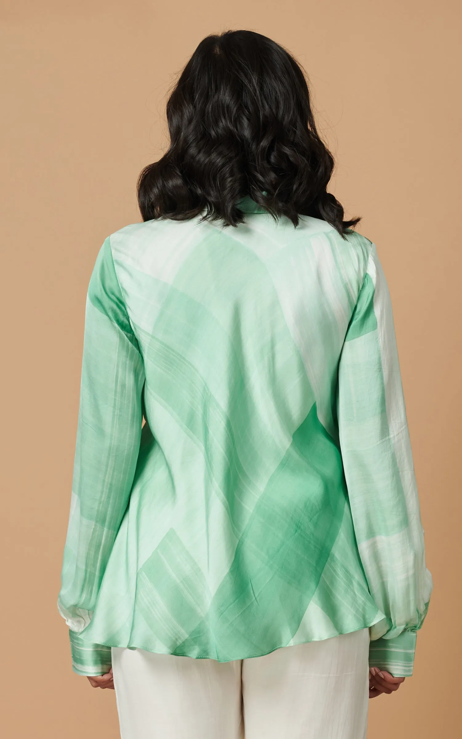 Green Abstract Printed Shirt