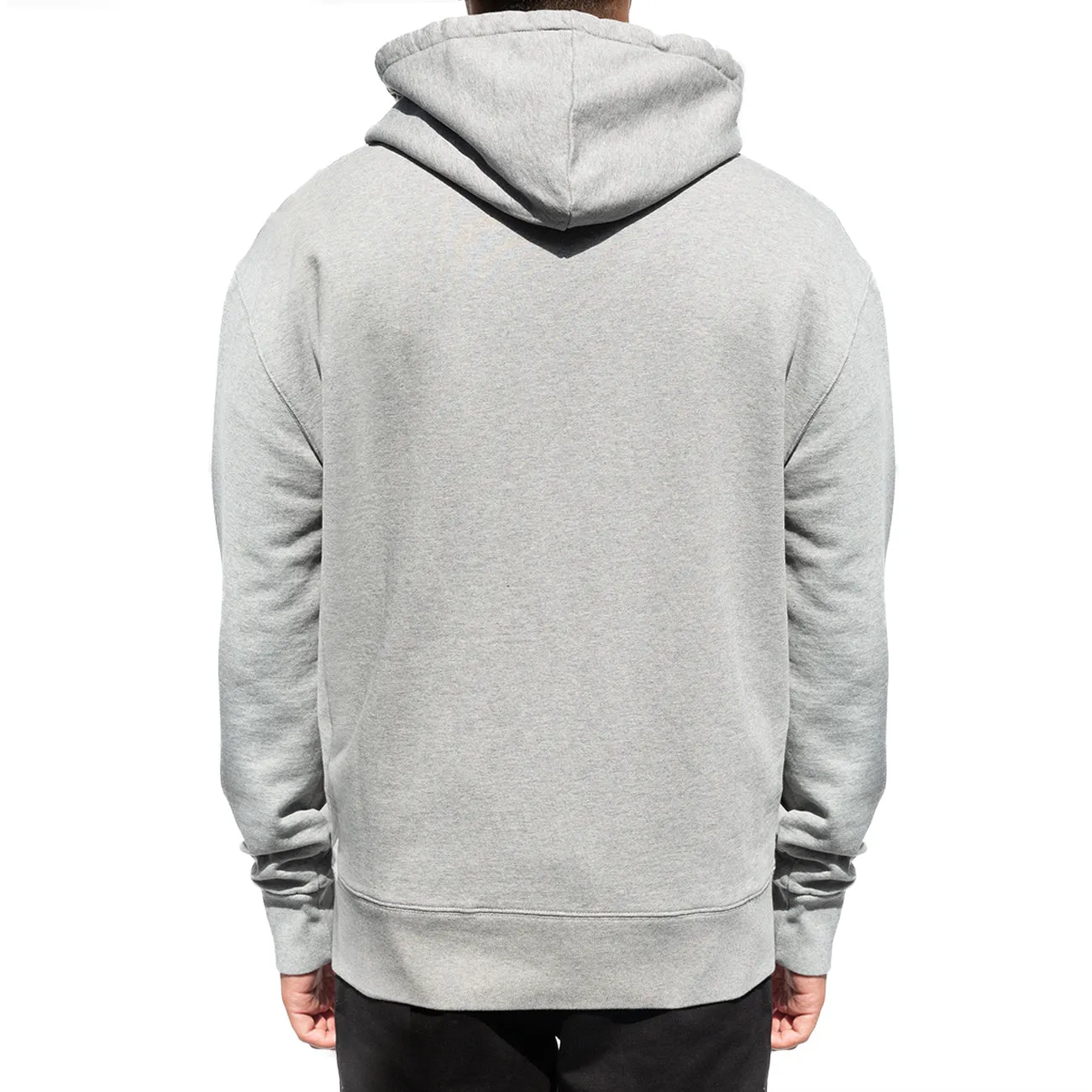 GREY FOX HEAD PATCH CLASSIC HOODIE GREY MELANGE