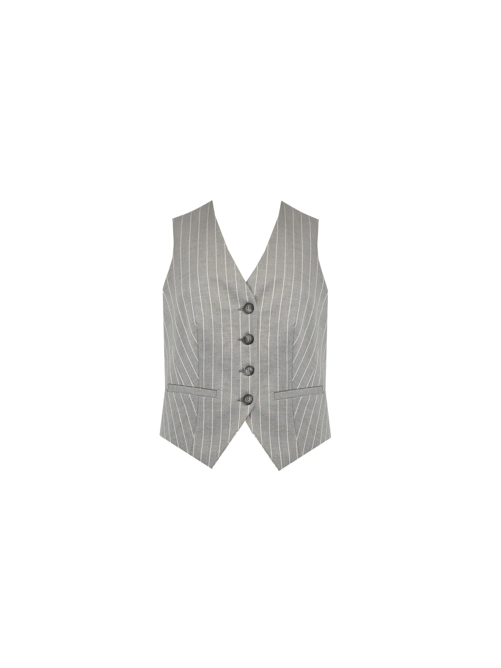 Grey Pinstripe Waistcoat