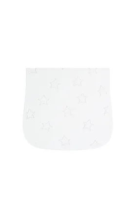 Grey Stars Print Burp Cloth