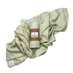 Halo & Horns Baby Swaddle/Wrap Organic Bamboo Muslin - Sage