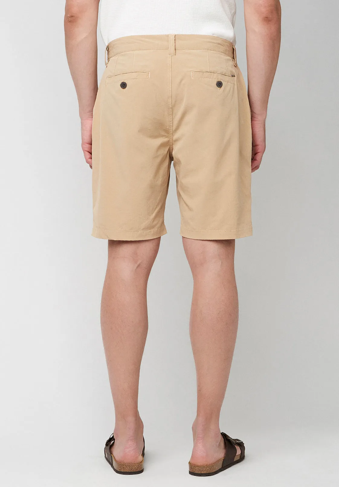 Hanuzo Men's Stretch Shorts in Tan - BM23998