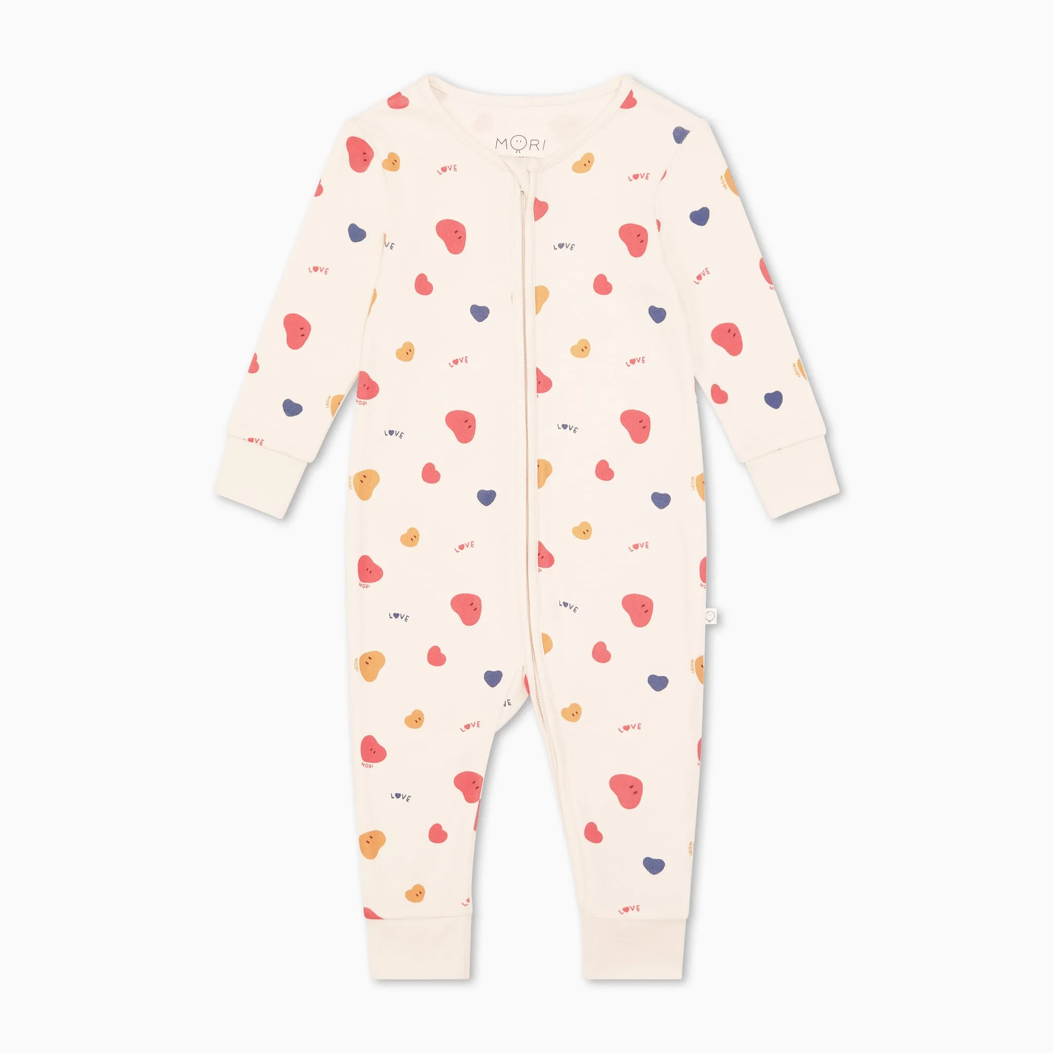 Heart Print Clever Zip Romper