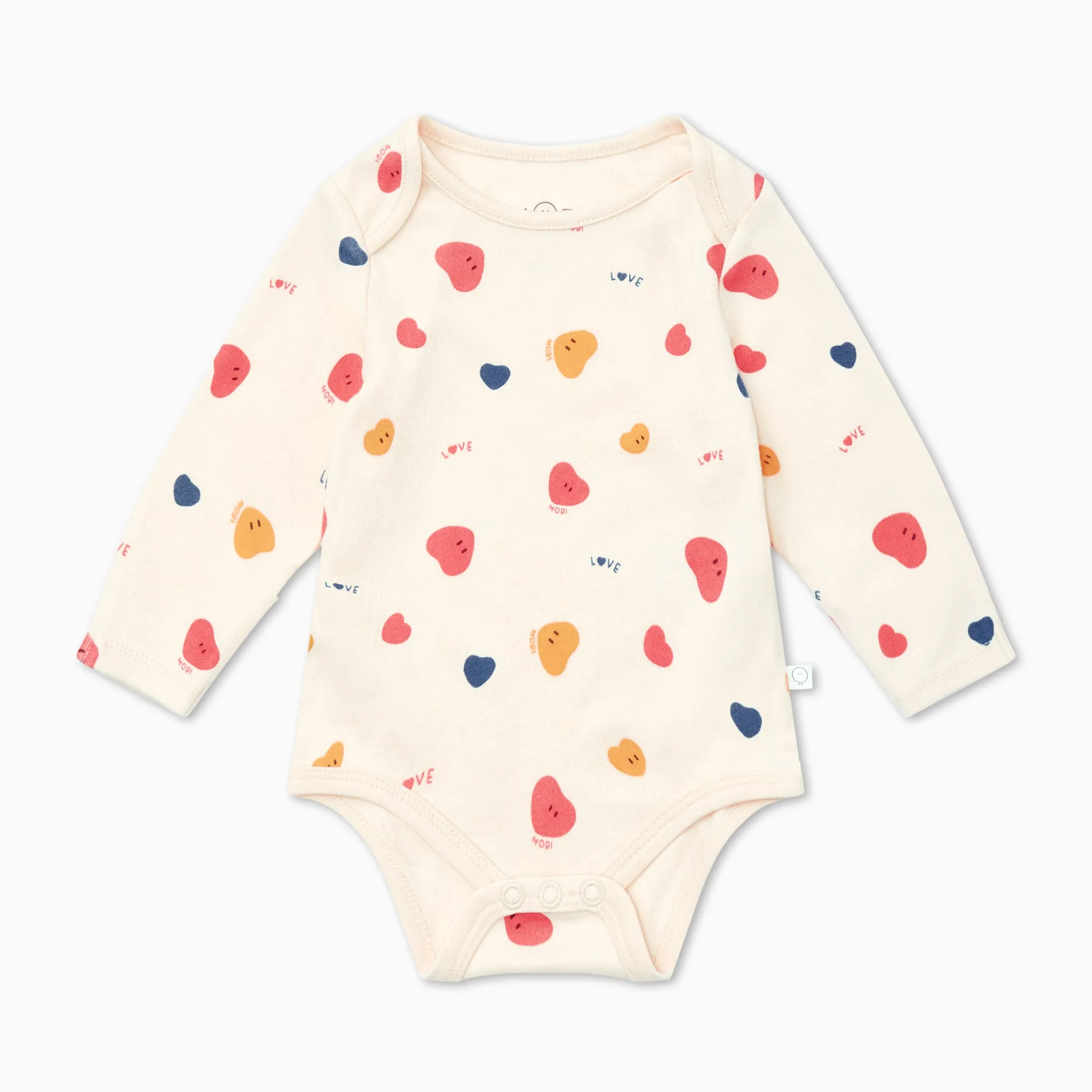 Heart Print Long Sleeve Bodysuit