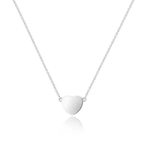 High Polish Heart Pendant Necklace