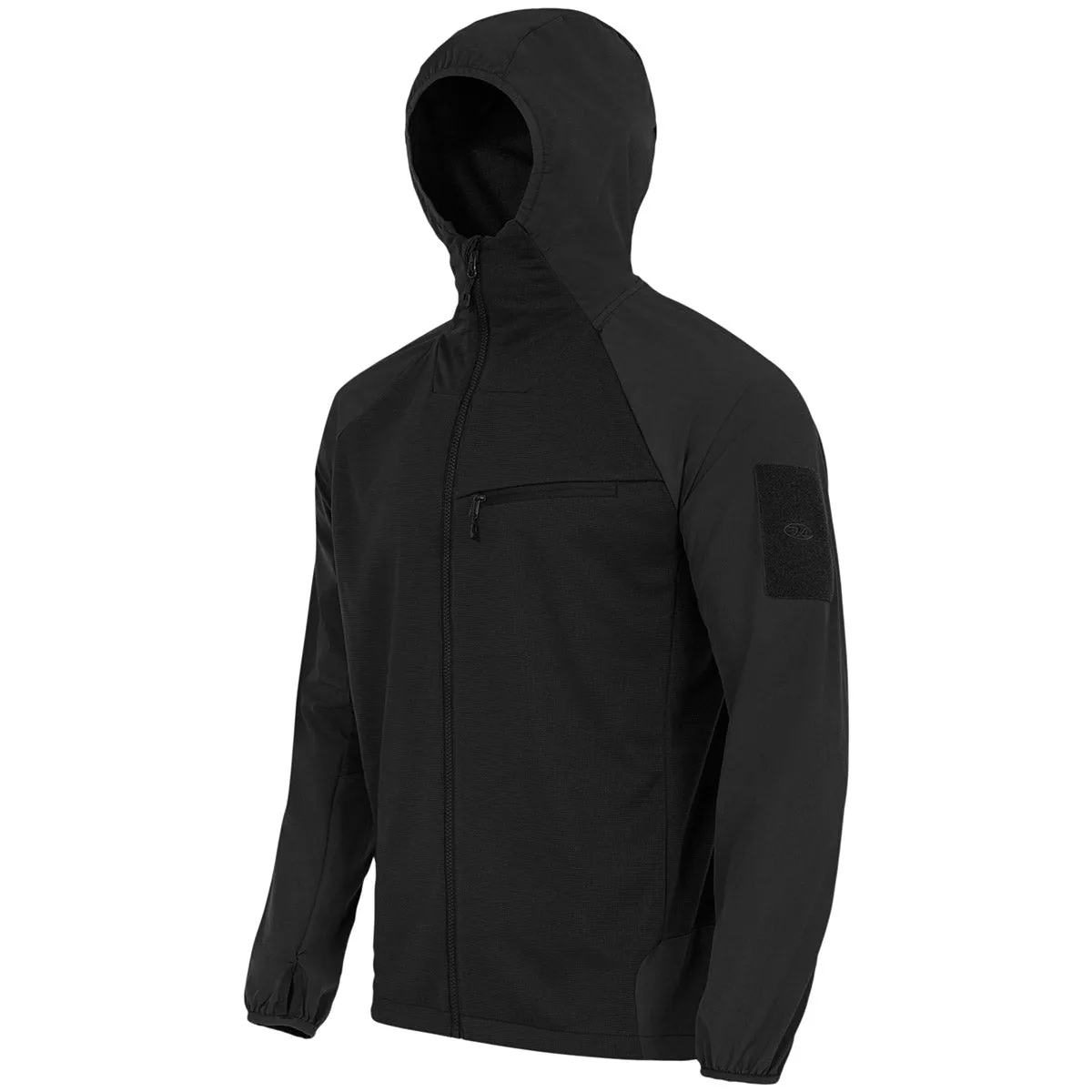 Highlander Hirta Hybrid Tactical Zip Hoodie Black