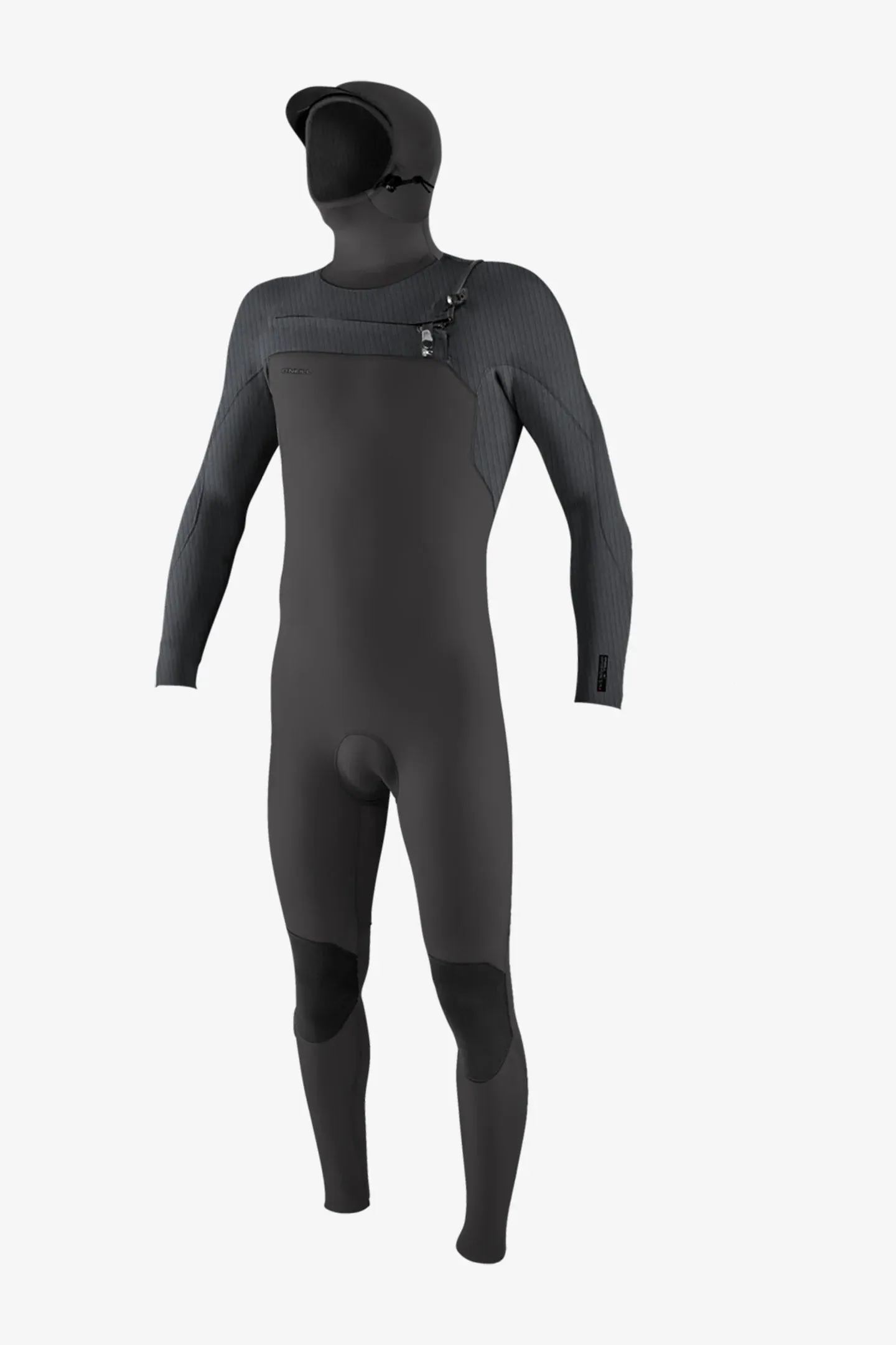 HyperFreak 4/3  Hooded Steamer Chest Zip Wetsuit - Black