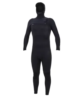 HyperFreak 4/3  Hooded Steamer Chest Zip Wetsuit - Black