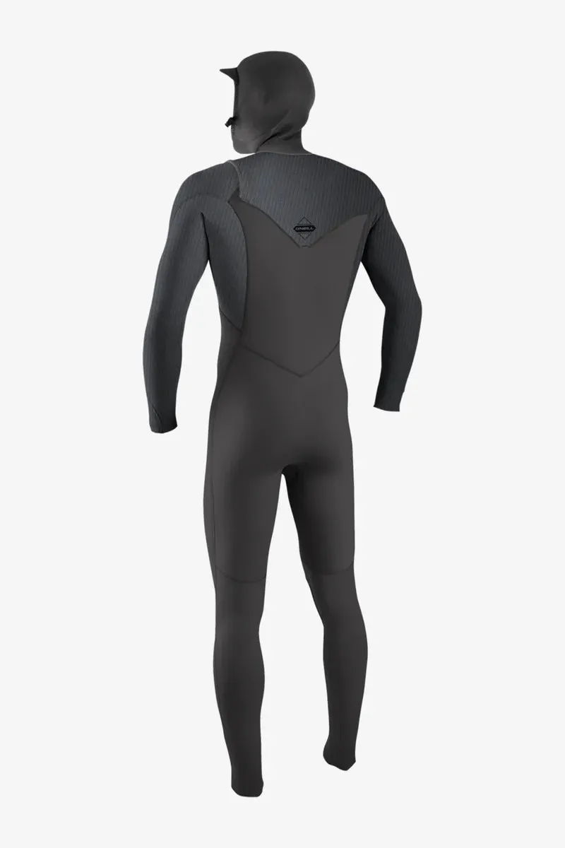 HyperFreak 4/3  Hooded Steamer Chest Zip Wetsuit - Black