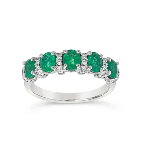 Irisa by Martin Binder Oval Emerald & Diamond Ring