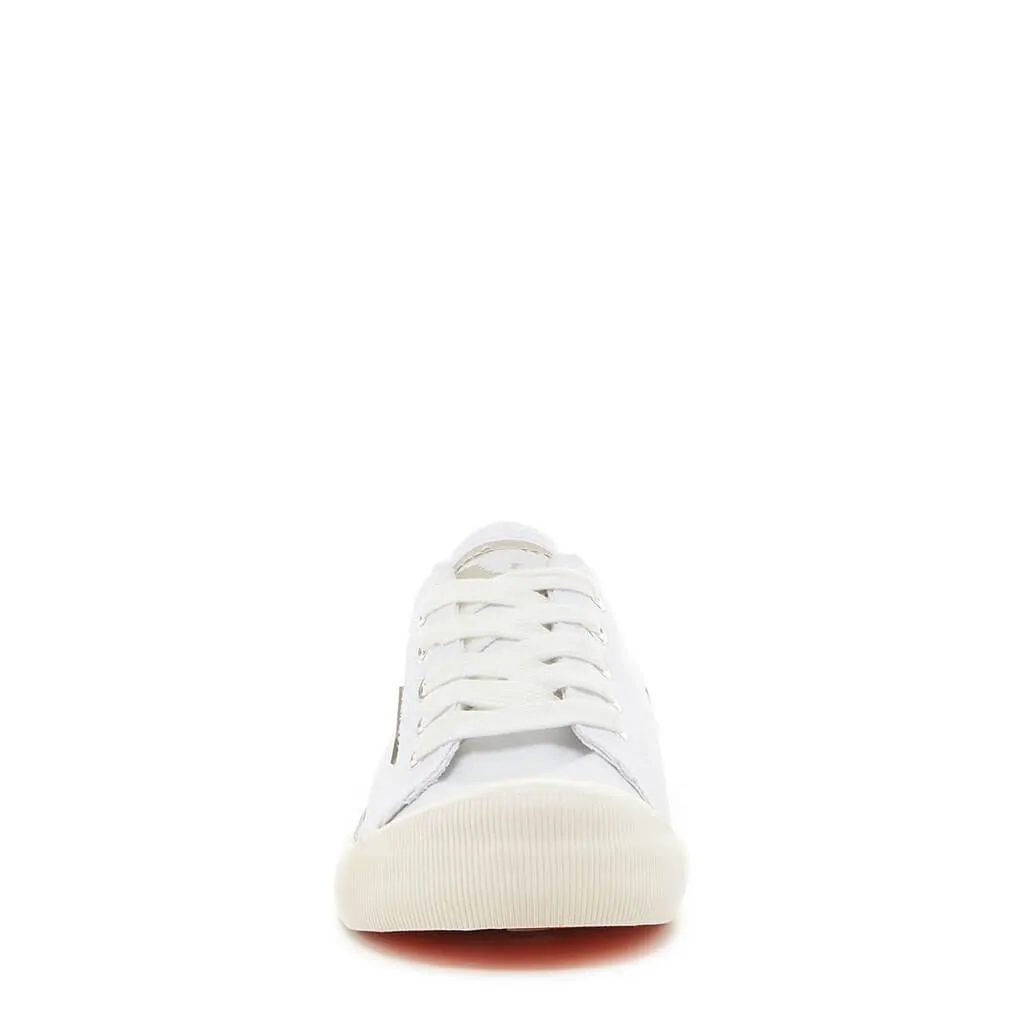 Jazzin White Canvas Trainers