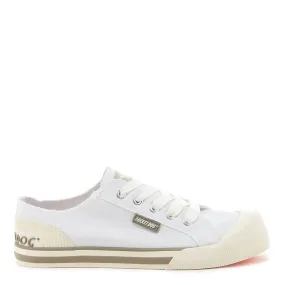 Jazzin White Canvas Trainers