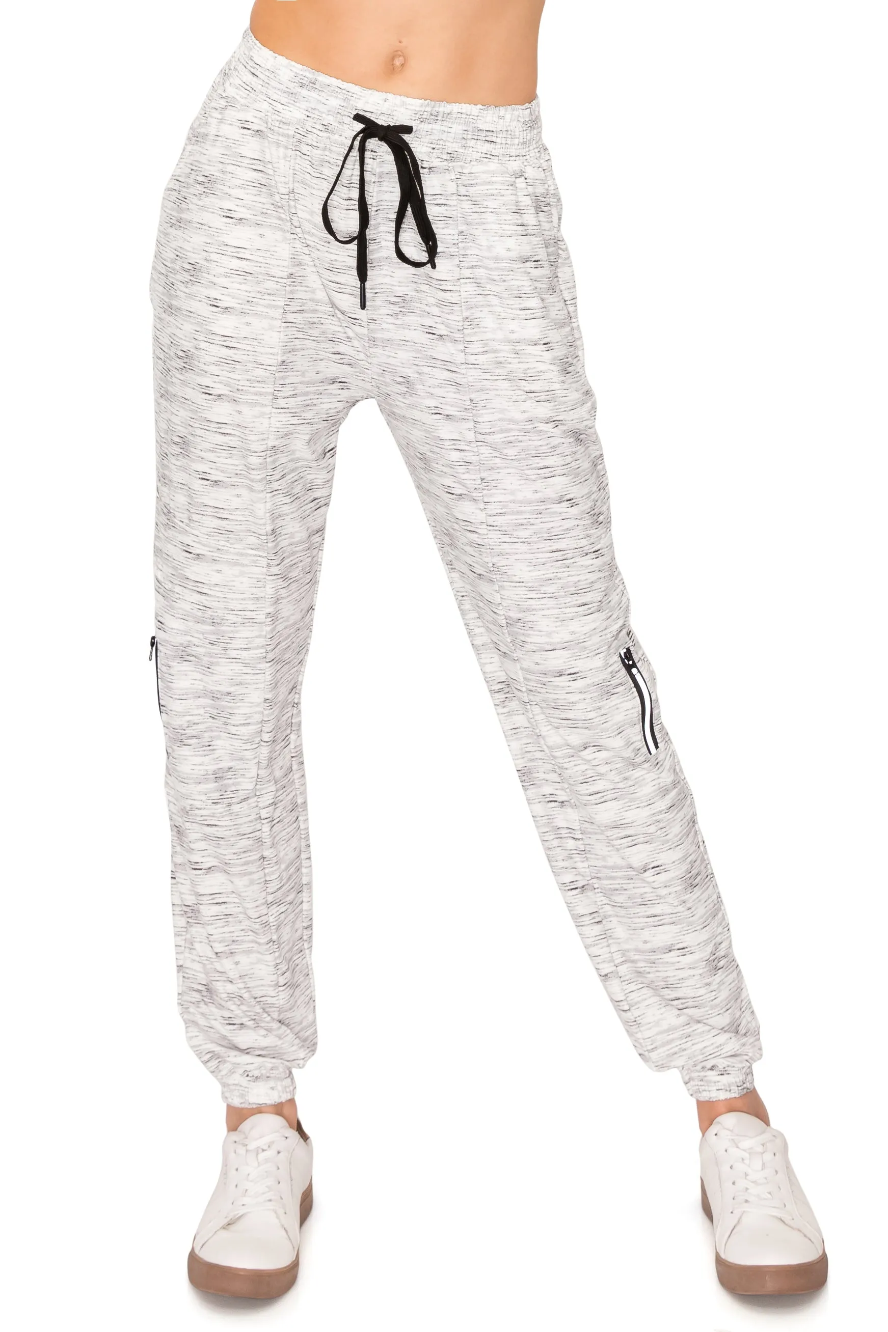 Jogger Sweatpants - Zipper Accent