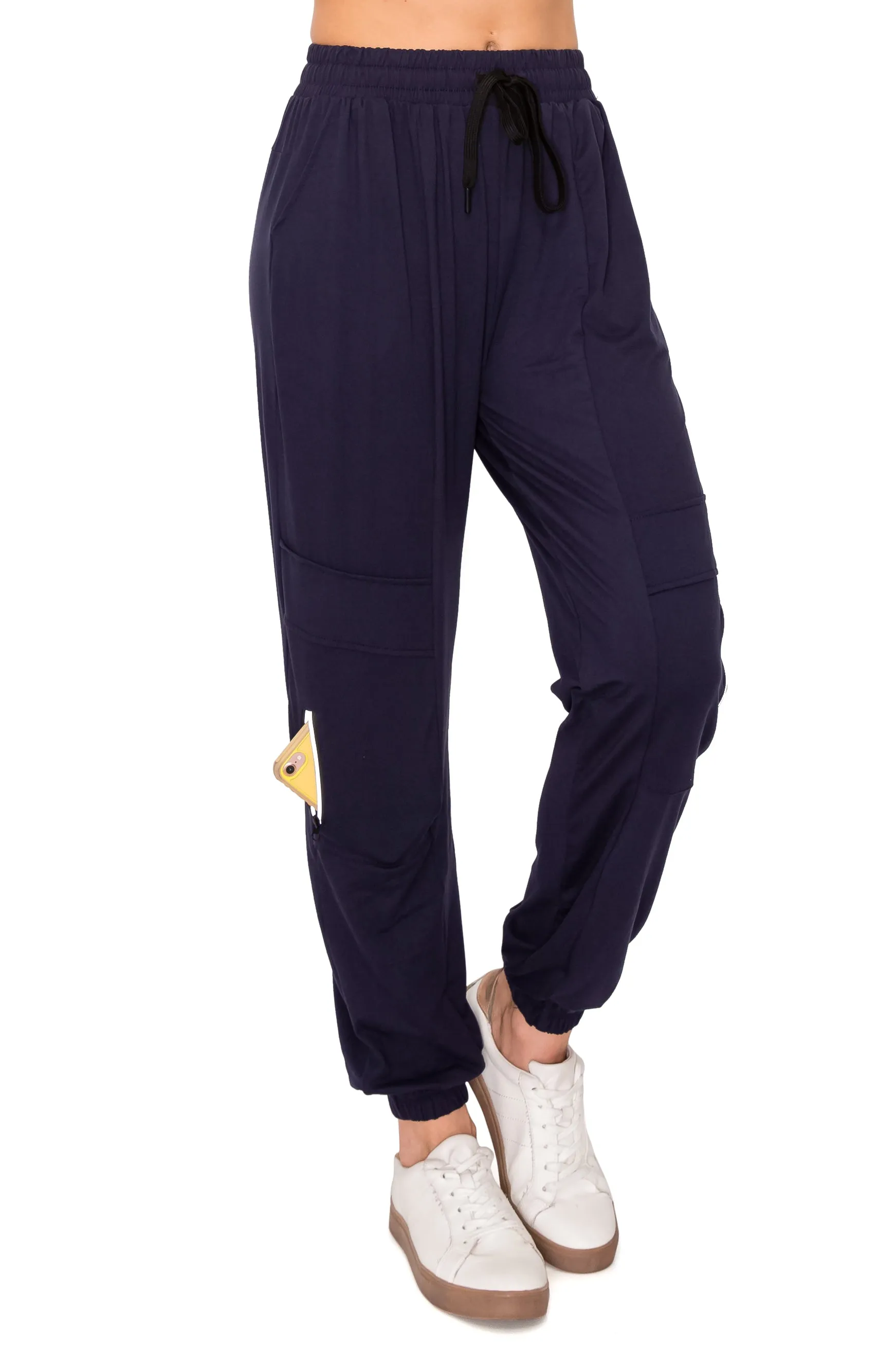 Jogger Sweatpants - Zipper Accent