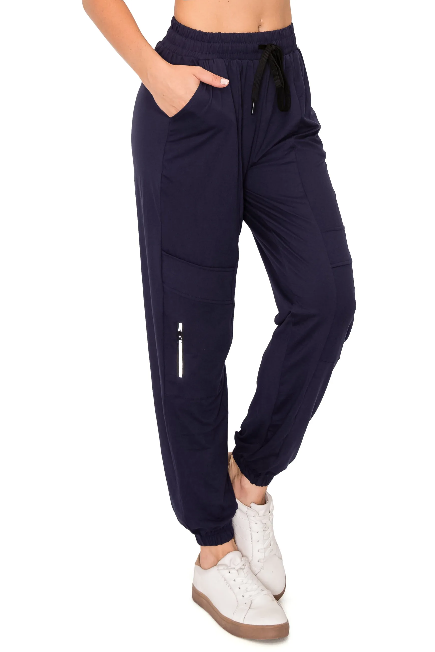 Jogger Sweatpants - Zipper Accent