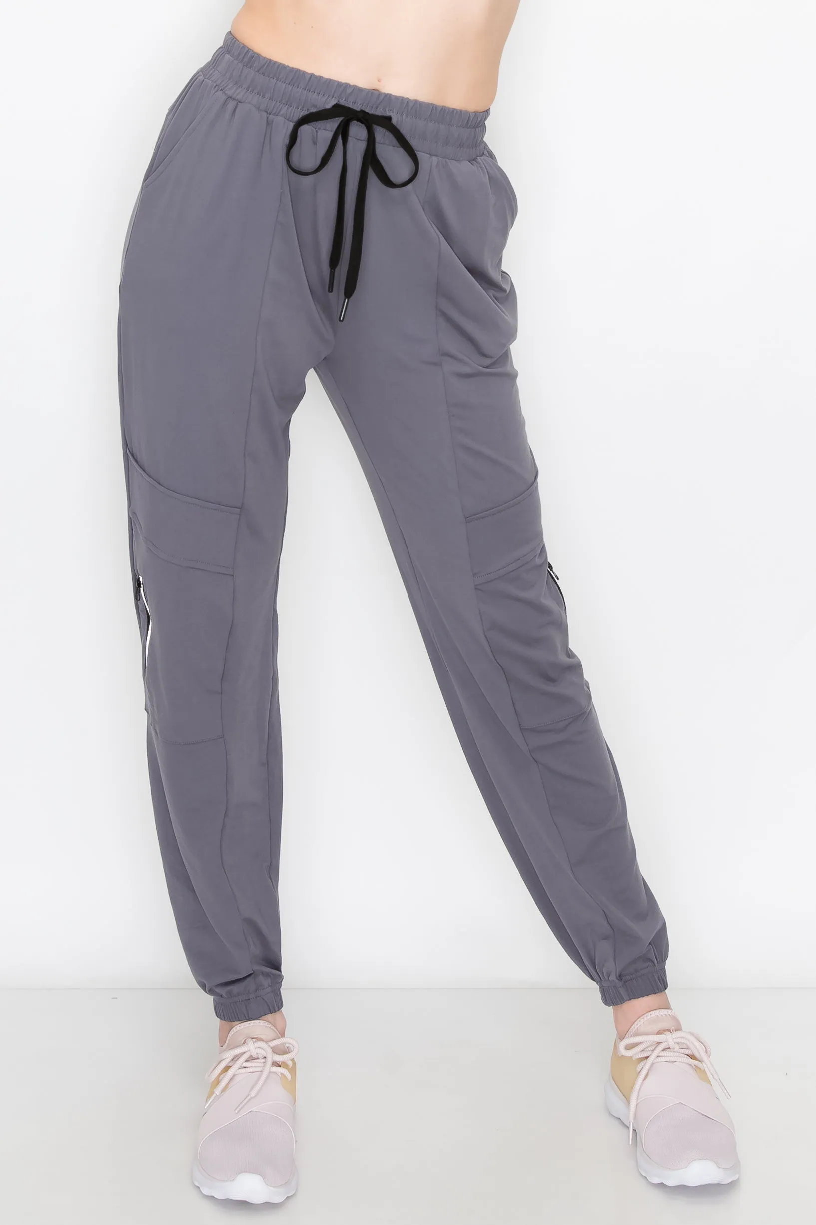 Jogger Sweatpants - Zipper Accent