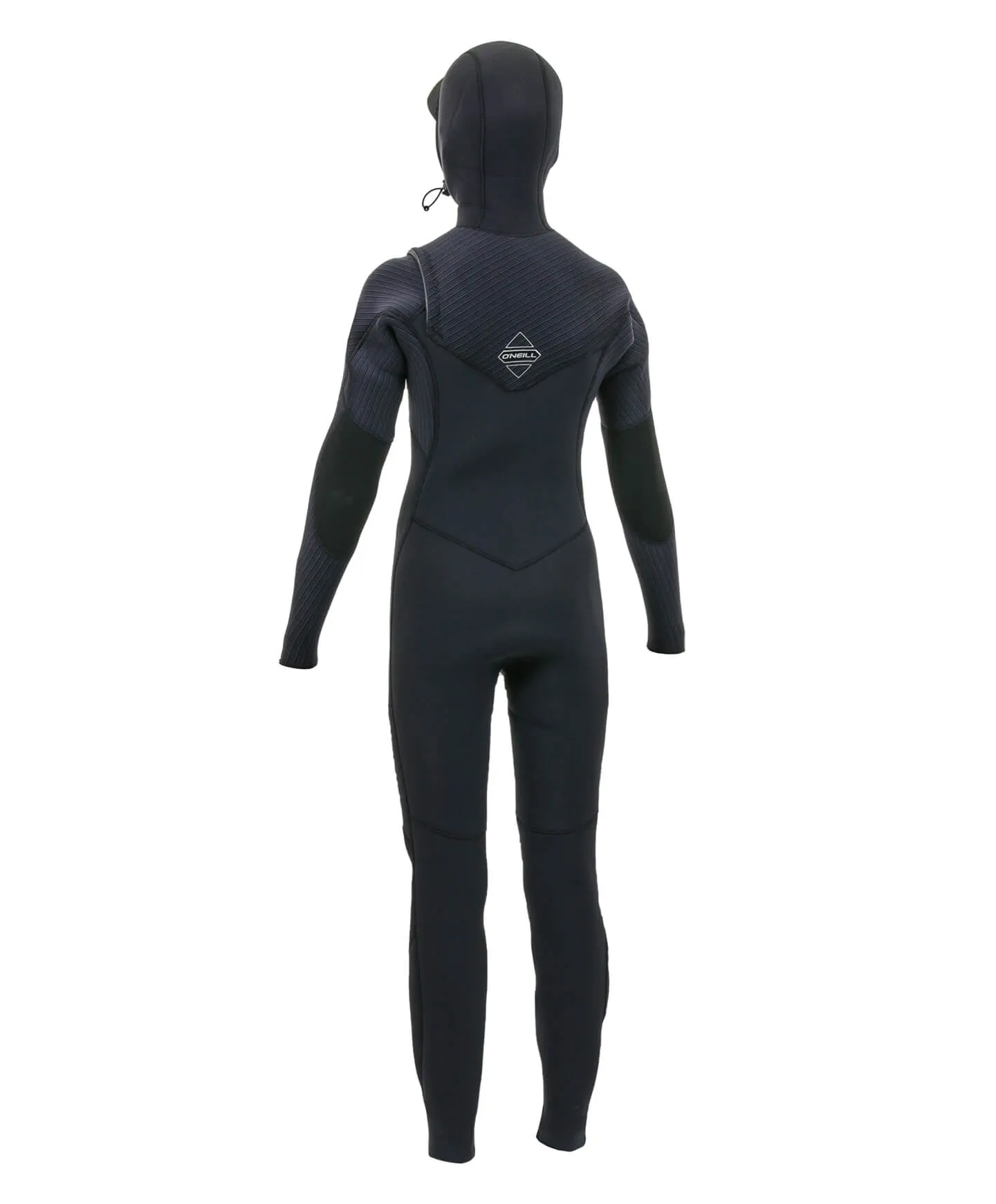 Kid's HyperFreak 5/4  Hooded Steamer Chest Zip Wetsuit - Black