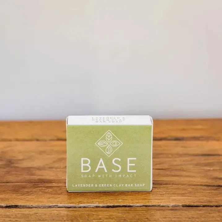 Lavender And Green Clay Soap Bar by Base Soap